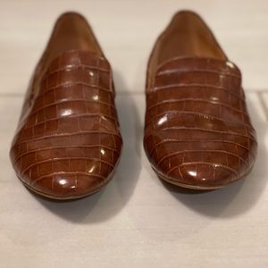 J Crew Alligator Skin Loafers
